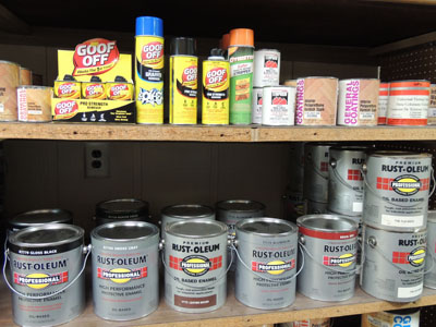 Rustoleum paint stocked by the gallon