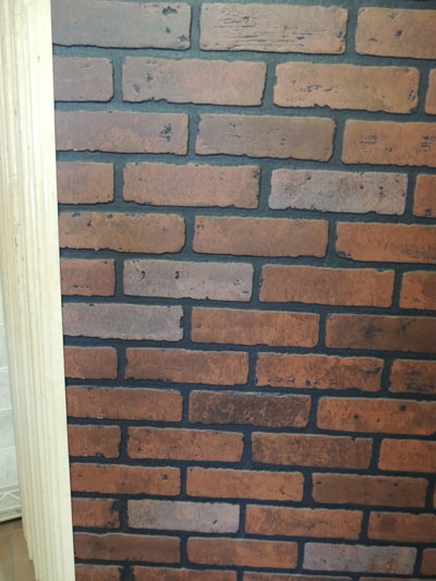 picture of paneling with brick finish